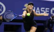 Maria Sharapova sees off Simona Halep on her return to US Open