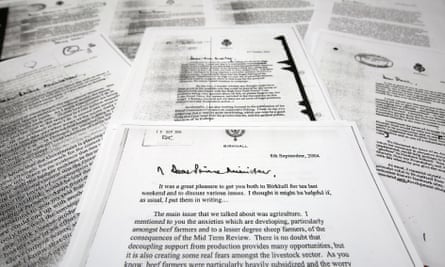 A copy of a 2004 letter from Charles to the then prime minister, Tony Blair; one of a series of his private letters to government ministers published after a ruling by the UK’s highest court.