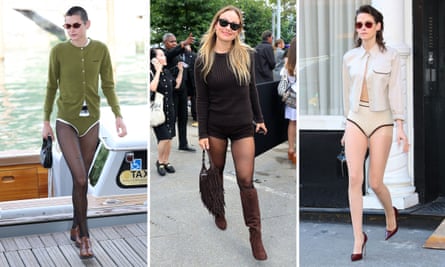 Emma Corrin, Olivia Wilde and Kristen Stewart in hot pants.