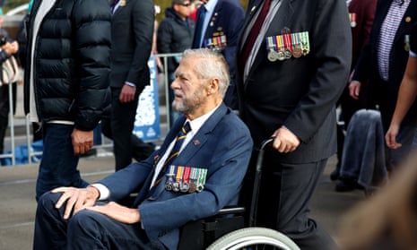 Participants are seen during the Anzac Day march in Melbourne, Thursday, April 25, 2024.