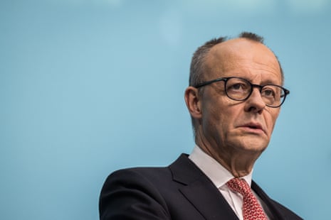 Merz Holds Press Conference At CDU HeadquartersBERLIN, GERMANY - JANUARY 19: German Chancellor and leader of the German Christian Democrats (CDU) Friedrich Merz speaks to the media.