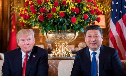 Trump with Chinese president Xi Jinping in Florida in April.