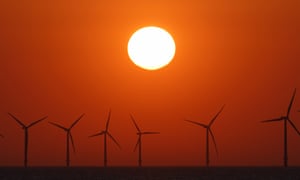The Burbo Bank windfarm off Wallasey, Merseyside.