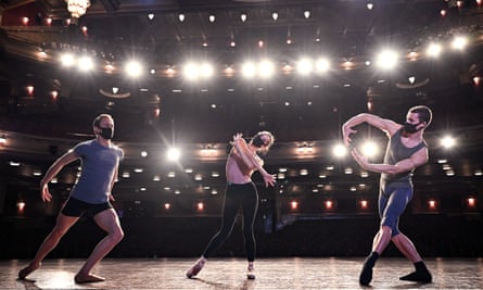 Scottish Ballet dancers Thomas Edwards, Sophie Martin and Barnaby Rook Bishop at the Festival theatre
