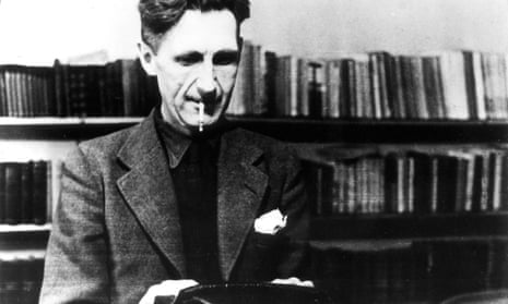 Orwell, photographed here in 1945, retyped the manuscript between bloody coughing fits. 