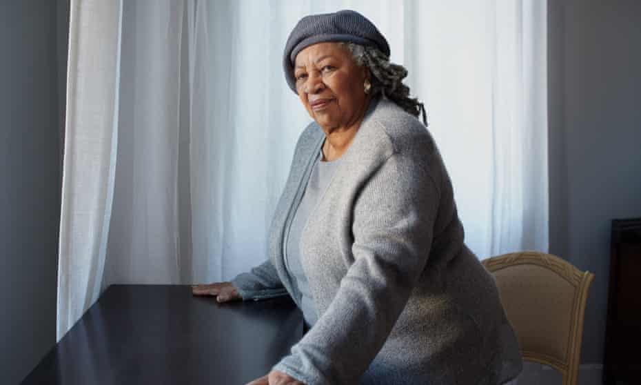 Toni Morrison, in her New York apartment