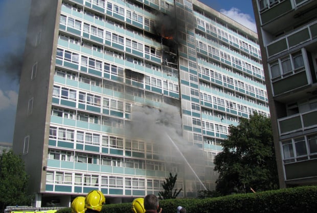 The Lakanal House fire in July 2009.