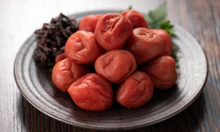 Umeboshi – ume plums cured in salt.