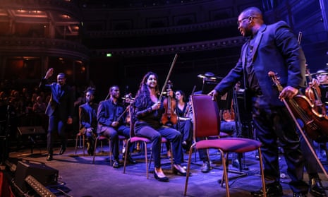 Chineke! Orchestra performs with Carl Craig at the Royal Albert Hall in London in 2019.