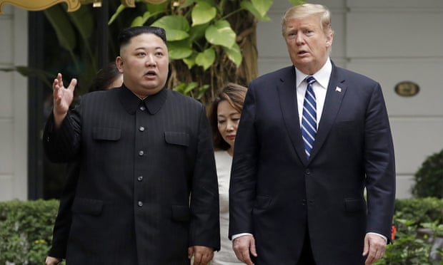 Donald Trump and Kim Jong-un in Hanoi, Vietna, on 28 February. 