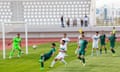 Arkadag (in white) defeat Ahal 4-1 in Turkmenistan on 30 March