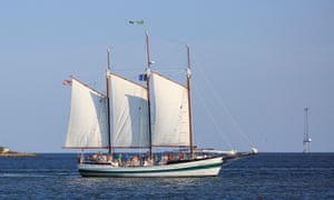 Schooner Pride sailing in Charleston Harbor, South CarolinaHTGB52 Schooner Pride sailing in Charleston Harbor, South Carolina