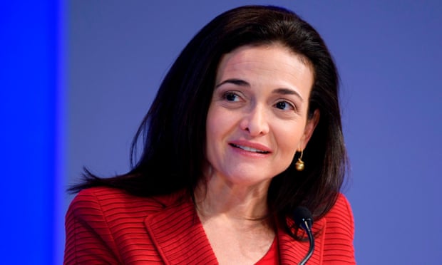 Sheryl Sandberg at a session at the World Economic Forum, Davos in 2017.
