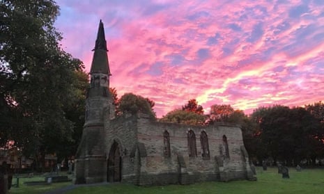 Wombwell church at sunset