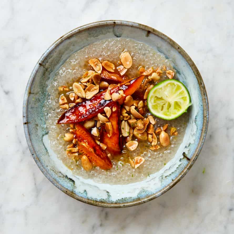 Yotam Ottolenghi’s tapioca, coconut and sweet potato bowl.