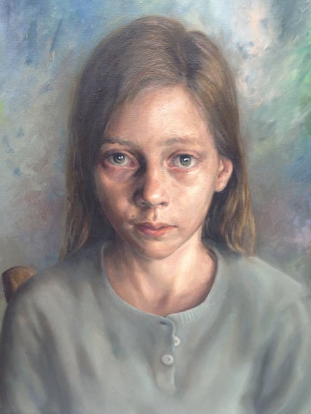 The painting of Berger's granddaughter, Melina, 13, by Jules Linglin