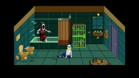 In Tenebris Somnia, a monster emerges from a bathtub as a character sits dazed on the floor