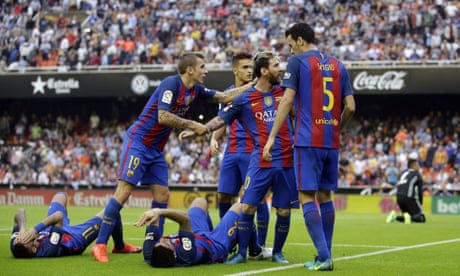 Image result for pictures from valencia 2-3 barca