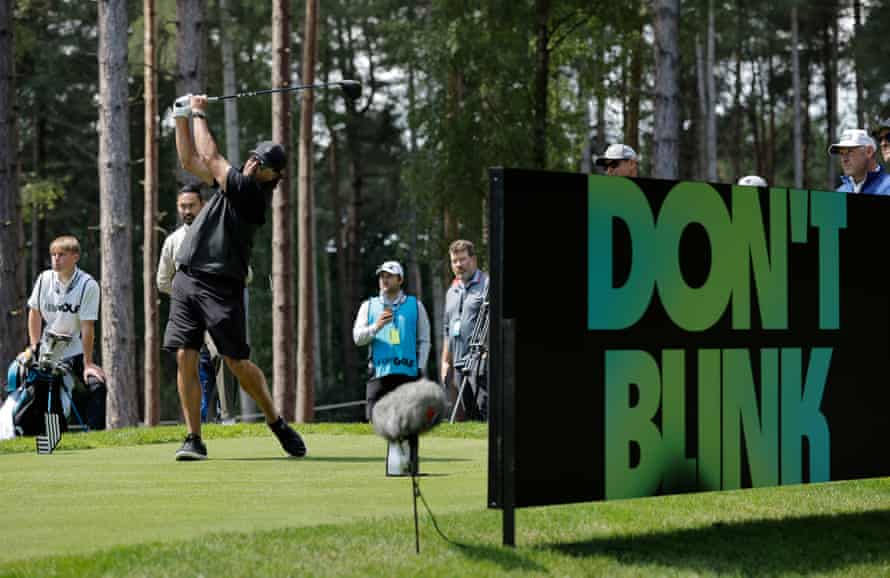 Phil Mickelson drives on the fourth hole in the pro-am at the Centurion Club on Wednesday.