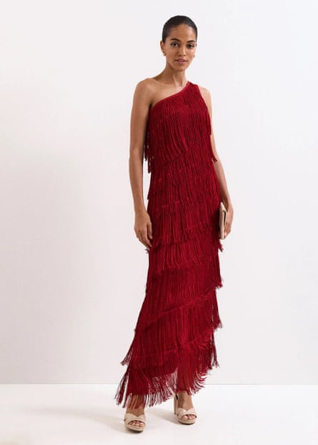 Red maxidress by Phase Eight.