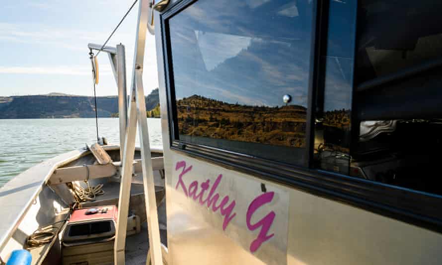 The Ralstons’ seven-metre aluminium boat, Kathy G.
