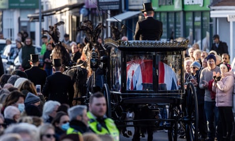 Horse-drawn funeral carriage