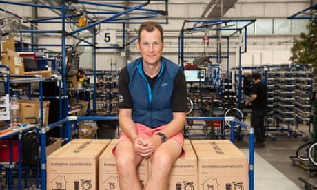 Will Butler-Adams in the Brompton warehouse