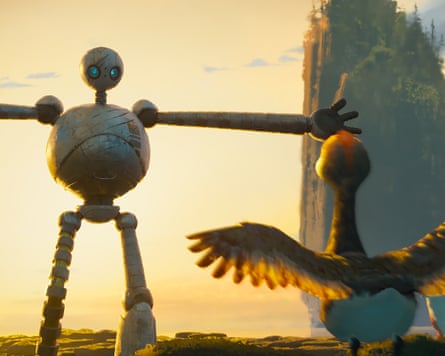 Roz the Robot makes new friends in The Wild Robot.