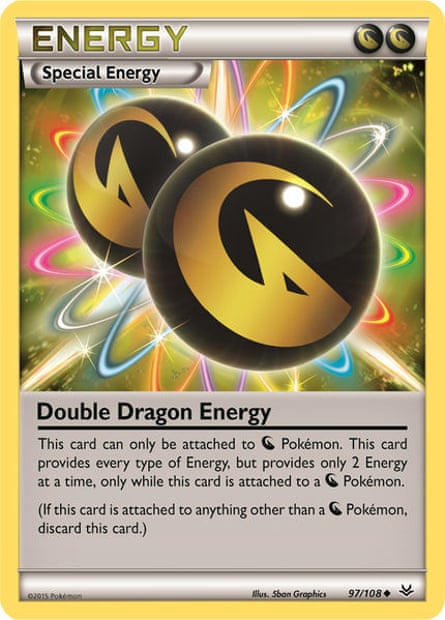 A Pokémon Double Dragon Energy trading card ... how much is it worth?