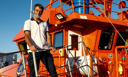 Domingo Trujillo en barco