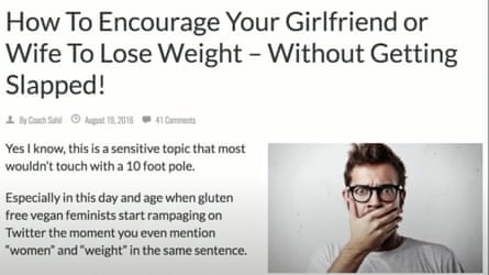 Niccolò Massariello, stock image model, being used to illustrate on online article about encouraging your wife to lose weight