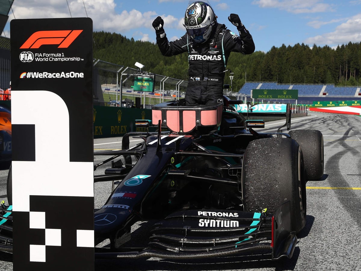 F1 Austrian Gp Bottas Victorious After Hamilton Given Five