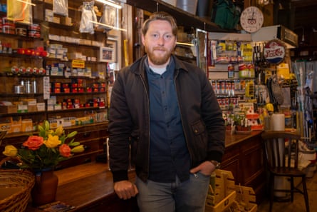 A man stands in a shop