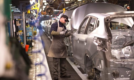 The Nissan production line in Sunderland