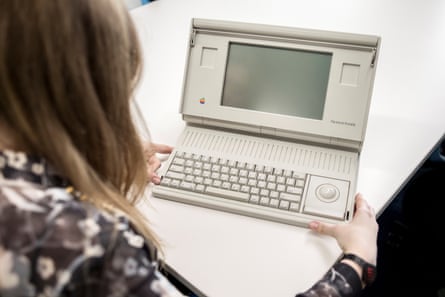 A Macintosh Portable at MacPaw’s Ukrainian Apple Museum in Kiev, Ukraine, in 2017.
