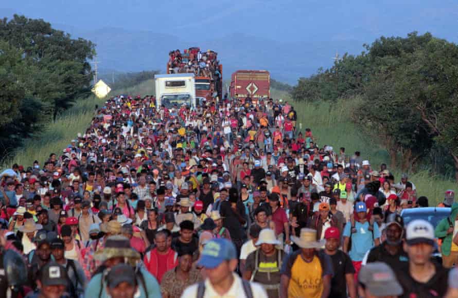 Migrants en route pour Mexico, novembre 2021