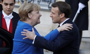 Emmanuel Macron and Angela Merkel