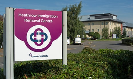 The man is being held at Harmondsworth immigration removal centre near Heathrow airport
