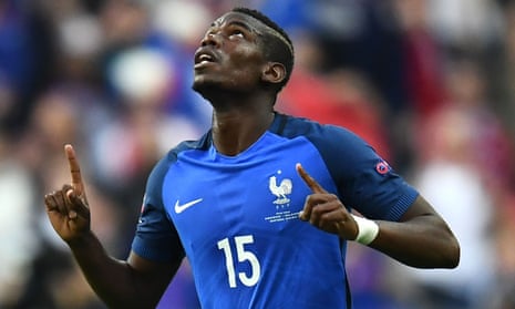 Paul Pogba celebrates after scoring for France against Iceland at Euro 2016, after which he may be returning to a different club with Real Madrid and Manchester United both keen to sign him from Juventus.