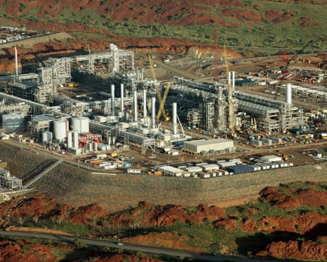 The North West Shelf Venture, situated in the north-west of Western Australia, is Australia’s largest resource development project. It involves the extraction of petroleum (mostly natural gas and condensate) at offshore production platforms, onshore processing and export of liquefied natural gas, and production of natural gas for industrial, commercial and domestic use within the state. Owned by an international consortium, the venture is composed of six partners each holding a one-sixth share in the project. These are: Perth-based Woodside Petroleum; BHP Billiton; BP plc; Chevron Corporation; Royal Dutch Shell plc; a venture between Mitsubishi Corporation and Mitsui & Co. called Japan Australia LNG (MIMI) Pty Ltd. North West Shelf Gas Pty Ltd .