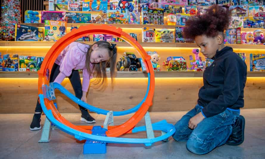 The new Hot Wheels loop track at DreamToys 2021 preview event in London.