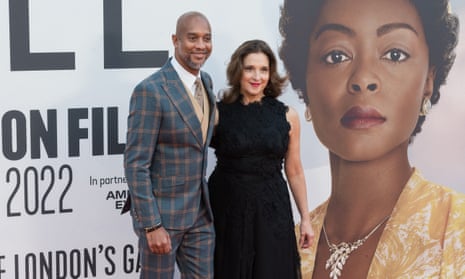 Keith Beauchamp and Barbara Broccoli at the UK premiere of Till at the 2022 London film festival.