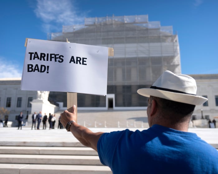 US supreme court justices express skepticism over legality of Trump tariffs