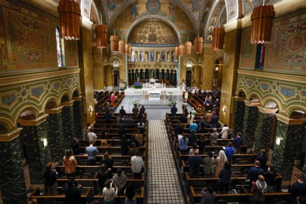People inside church