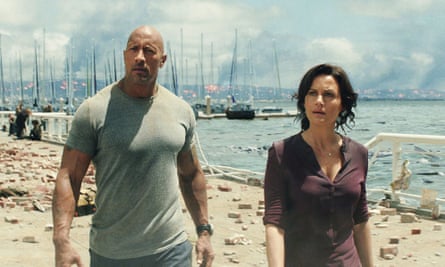 Gugino with Dwayne Johnson in San Andreas.