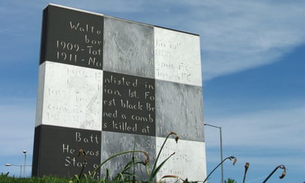 The memorial at Sixfields Stadium, Northampton to Walter Tull.
