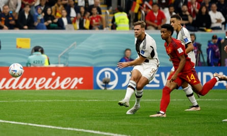 Niclas Füllkrug powers Germany’s equaliser into the top corner