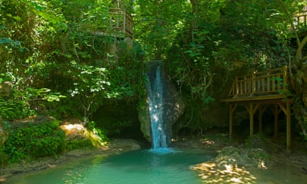A waterfall at Turgat … perfect for a cooling dip.