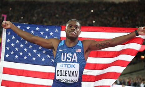 Christian Coleman, who came second in the 100m sprint final at the London Stadium last weekend