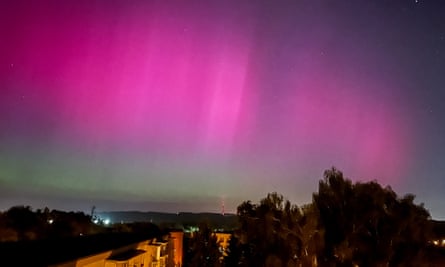 The northern twinkle over Ostrava in the Czech Republic